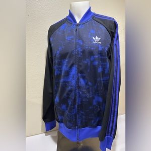 Adidas Men’s Track Jacket Large in Black  & Purple